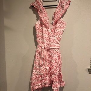 ASOS PREMIUM Embroidered Wrap Dress